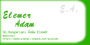 elemer adam business card